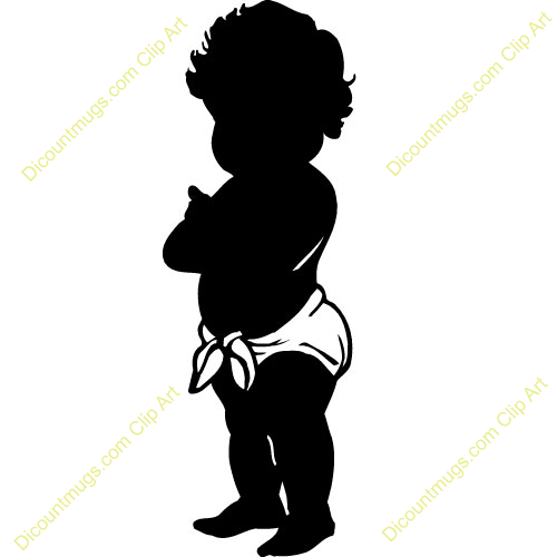 500x500 Baby Silhoutte Clipart 11095 Baby Silhouette Standing