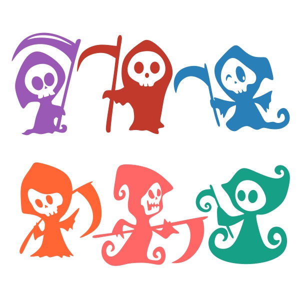 600x600 Cute Grim Cuttable Design Cut File. Vector, Clipart, Digital