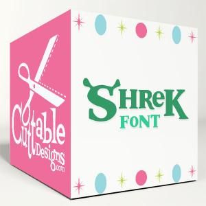300x300 Shrek Monogram Font Cuttable Design Cut File. Vector, Clipart