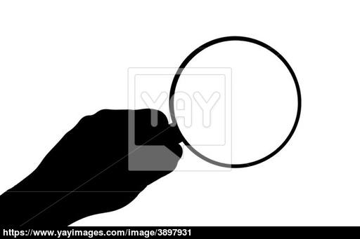512x341 Magnifier Silhouette Image