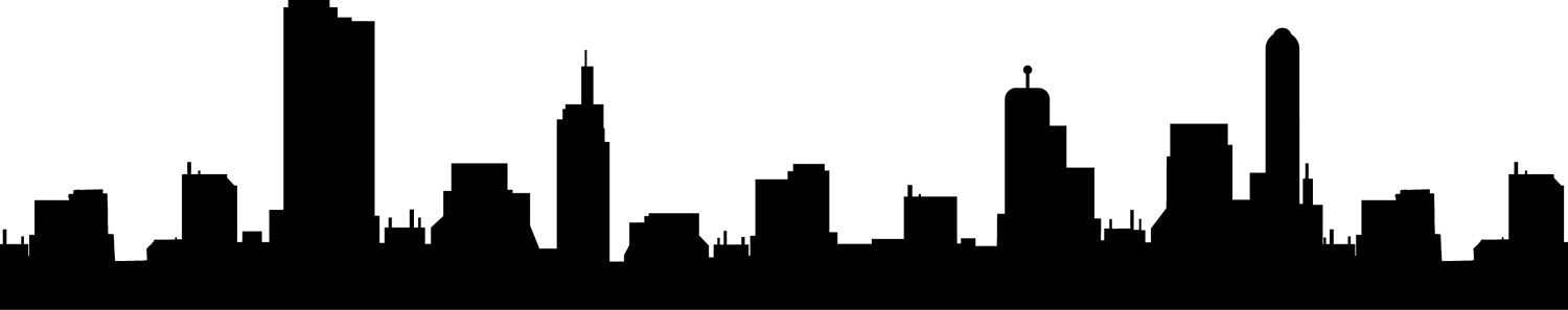 1500x297 City Skyline Buildings Svg Clipart, International City Digital