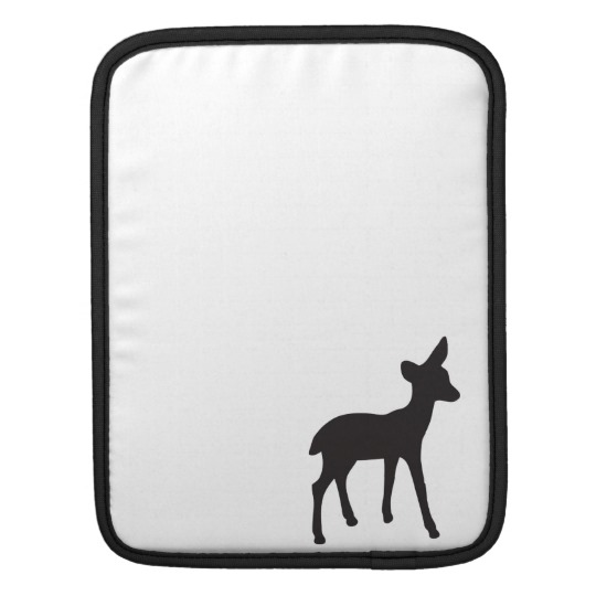540x540 Deer Fawn Black White Silhouette Ipad Sleeve
