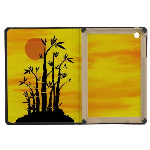 512x512n Ipad Mini Case Featuring Silhouette Of Bamboo Treesgainst