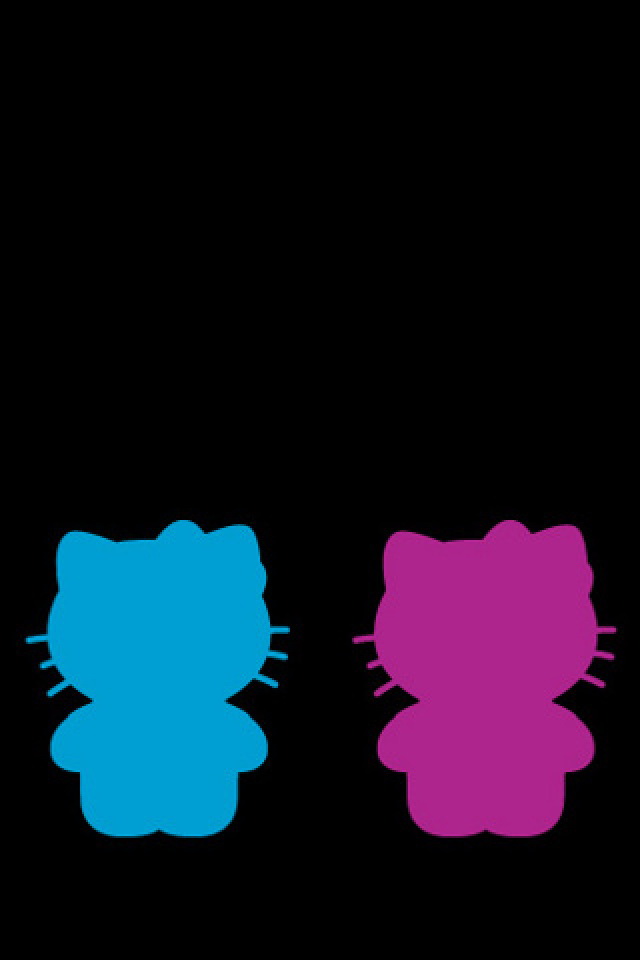 640x960 Hello Kitty Silhouette Wallpaper