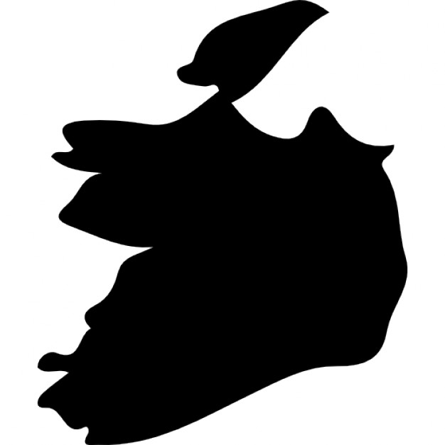 626x626 Ireland Country Map Black Shape Icons Free Download