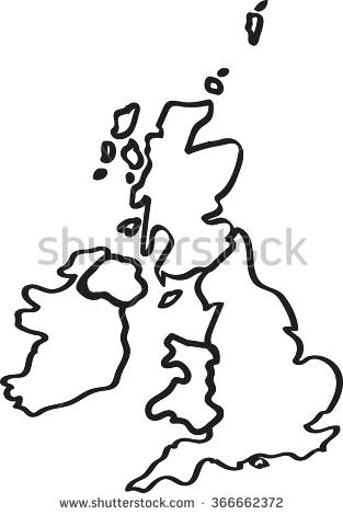 313x470 Map Of Great Britain Outline