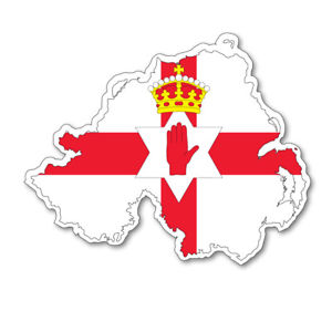 300x300 Northern Ireland Map Silhouette Flag Vinyl Car Van Ipad Laptop