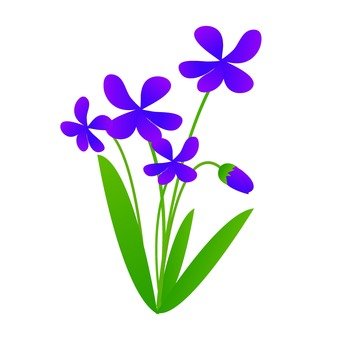 340x340 Free Silhouette Vector Flower, Violet, Up, Art