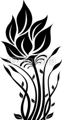 207x400 802 Best Silhouettes Flourish Flower Silhouettes Images