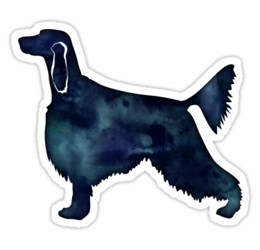 375x360 Irish Setter Dog Breed Black Watercolor Silhouette Also Buy This
