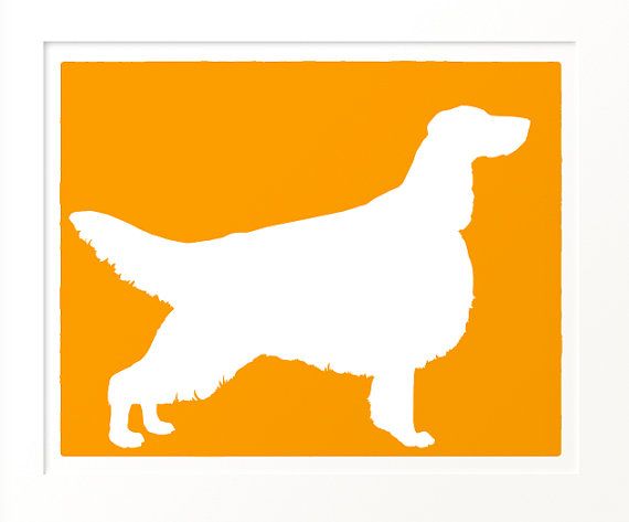 570x473 Mod Irish Setter Silhouette Art Print
