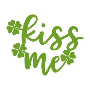 300x300 Kiss Me Irish Silhouette Design, Silhouette And Kiss