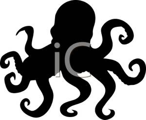 300x246 Octopus Silhouette Clipart Panda