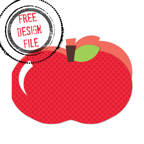 500x500 Free Shaped Apple Card Design Download