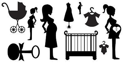 400x206 Pregnant Woman Nursery Svg