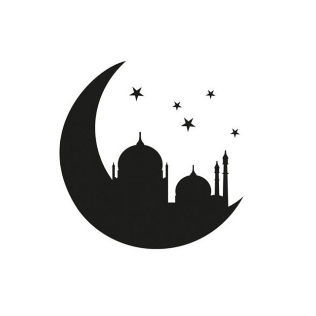 640x640 Islamic Muslim Mosque In The Moon Wall Sticker Bedroom Headboard