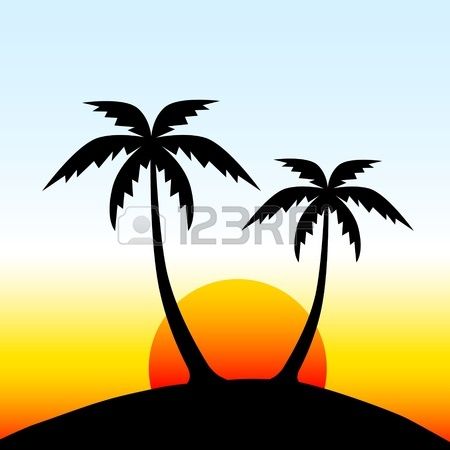 Island Silhouette Vector