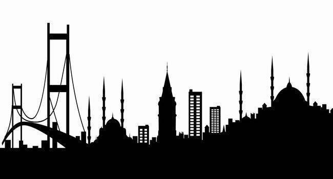 650x350 Istanbul Silueti Dxf File Free Download