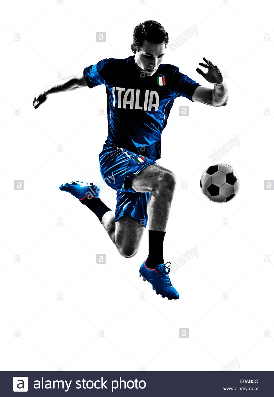961x1390 One Italian Soccer Player Man Playing Football Jumping
