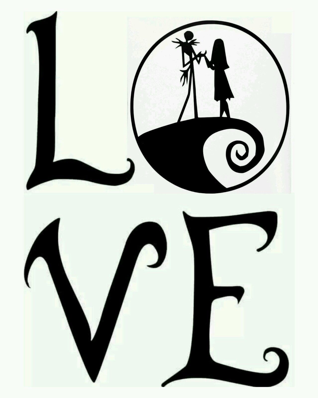 Jack And Sally Silhouette at GetDrawings | Free download