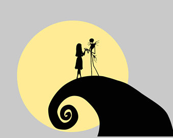 Jack And Sally Silhouette at GetDrawings | Free download