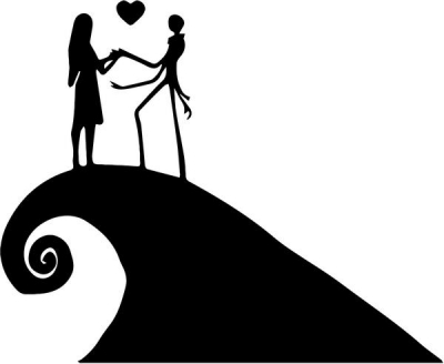 400x328 Skellington Sally Love Vinyl Decal Sticker