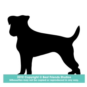 300x300 Jack Russell Terrier Dog Silhouette Gifts, Stationery, Address