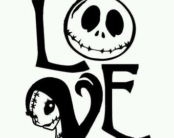 340x270 Jack And Sally Decal Etsy
