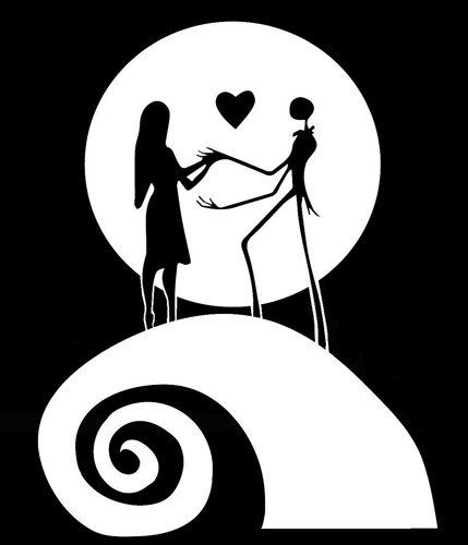 Jack Skellington And Sally Silhouette at GetDrawings | Free download