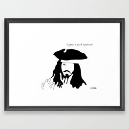 264x264 Captain Jack Sparrow, By Will Zurmann Framed Art Print