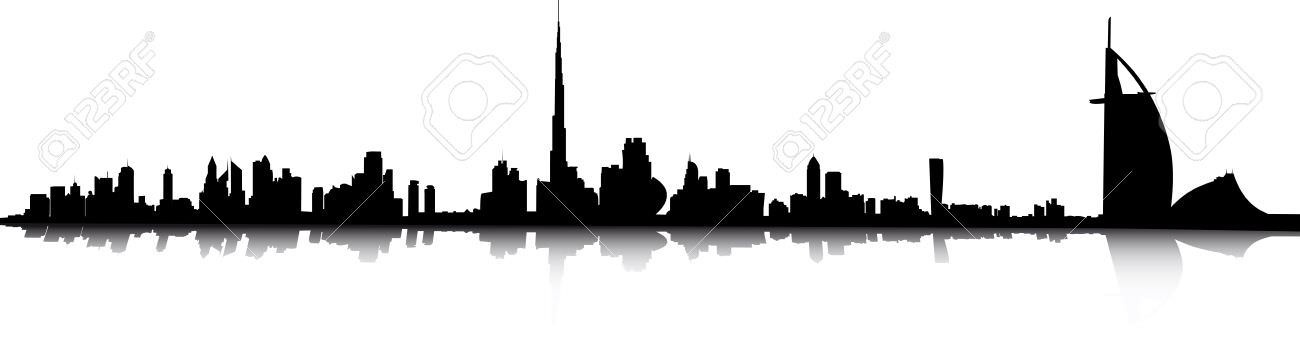 1300x348 Skyline Dubai Clipart