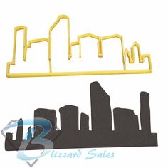 236x236 Vector Miami City Skyline Silhouette Background School