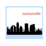 160x160 Cartoon Skyline Silhouette Of The City Of Jacksonville, Florida
