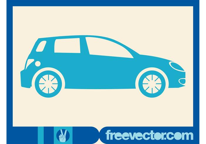 700x490 Blue Hatchback Car