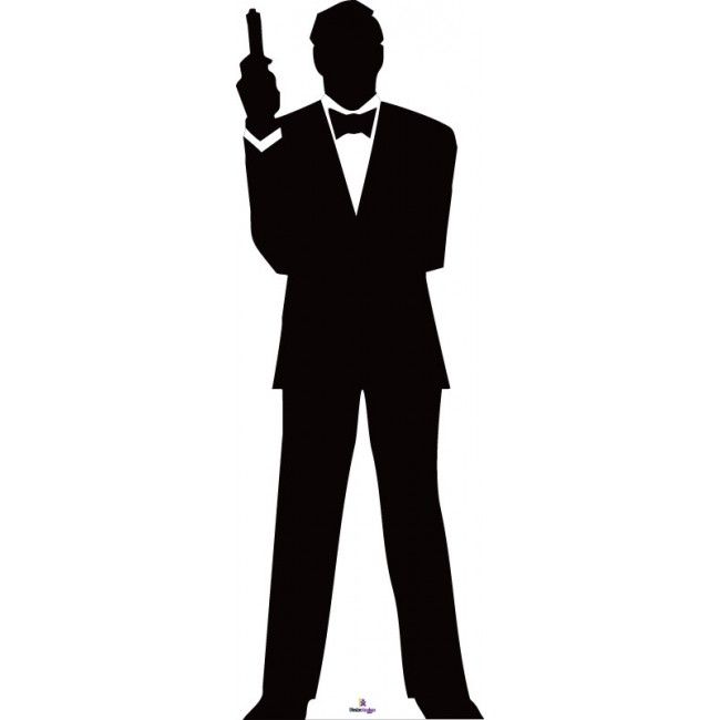 650x650 James Bond Silhouette 1 Cardboard Cutout Star Silhouette