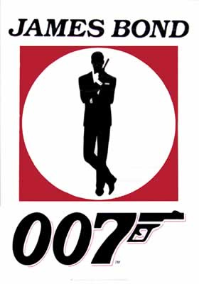 280x400 Silhouette Of Sean Connery As James Bond 007 Is