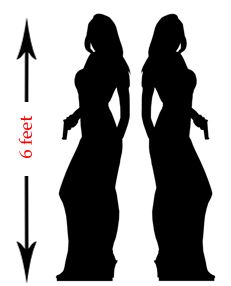 231x286 Gallery James Bond Silhouette Standee,