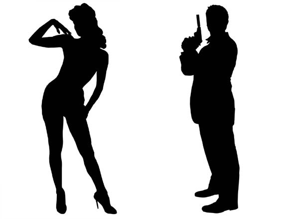 584x439 James Bond Silhouettes
