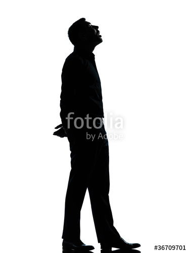 374x500 One Business Man Silhouette Looking Up Stock Photo And Royalty