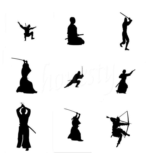 640x640 Kendo Sticker Samurai Japan Ninja Poster Art Wall Home Glass