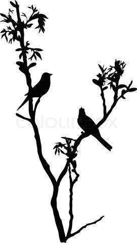 271x480 Japanese Birds On Tree Silhouette Art Tree