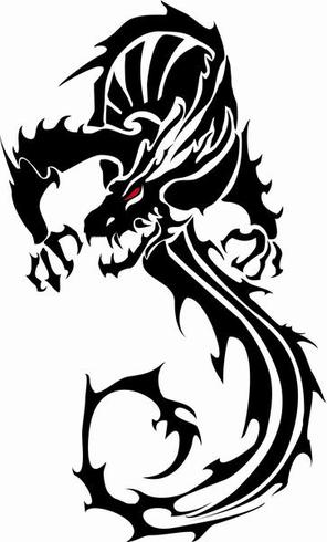 296x490 Black Vector Dragon