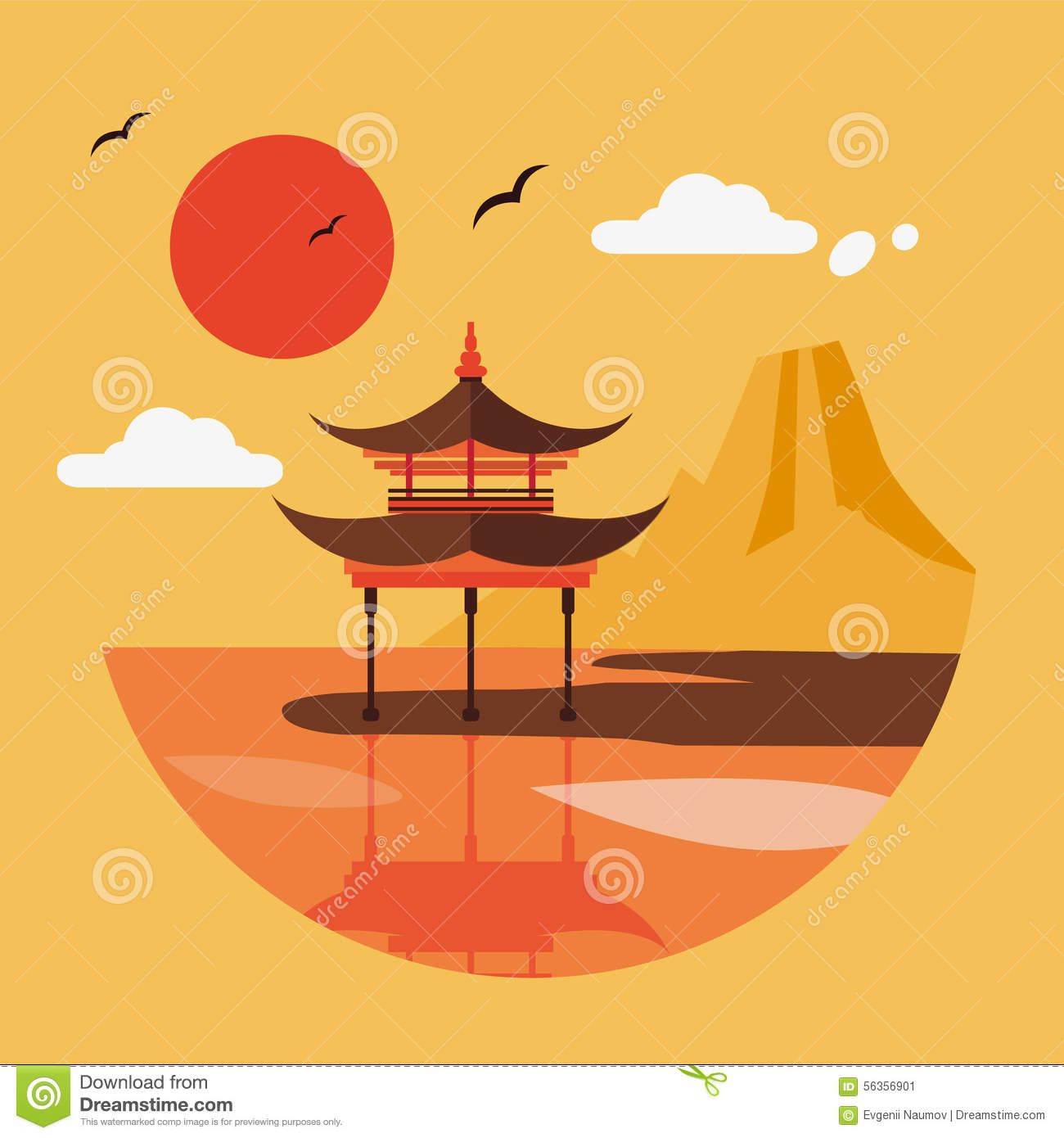 1300x1390 Japan Illustration