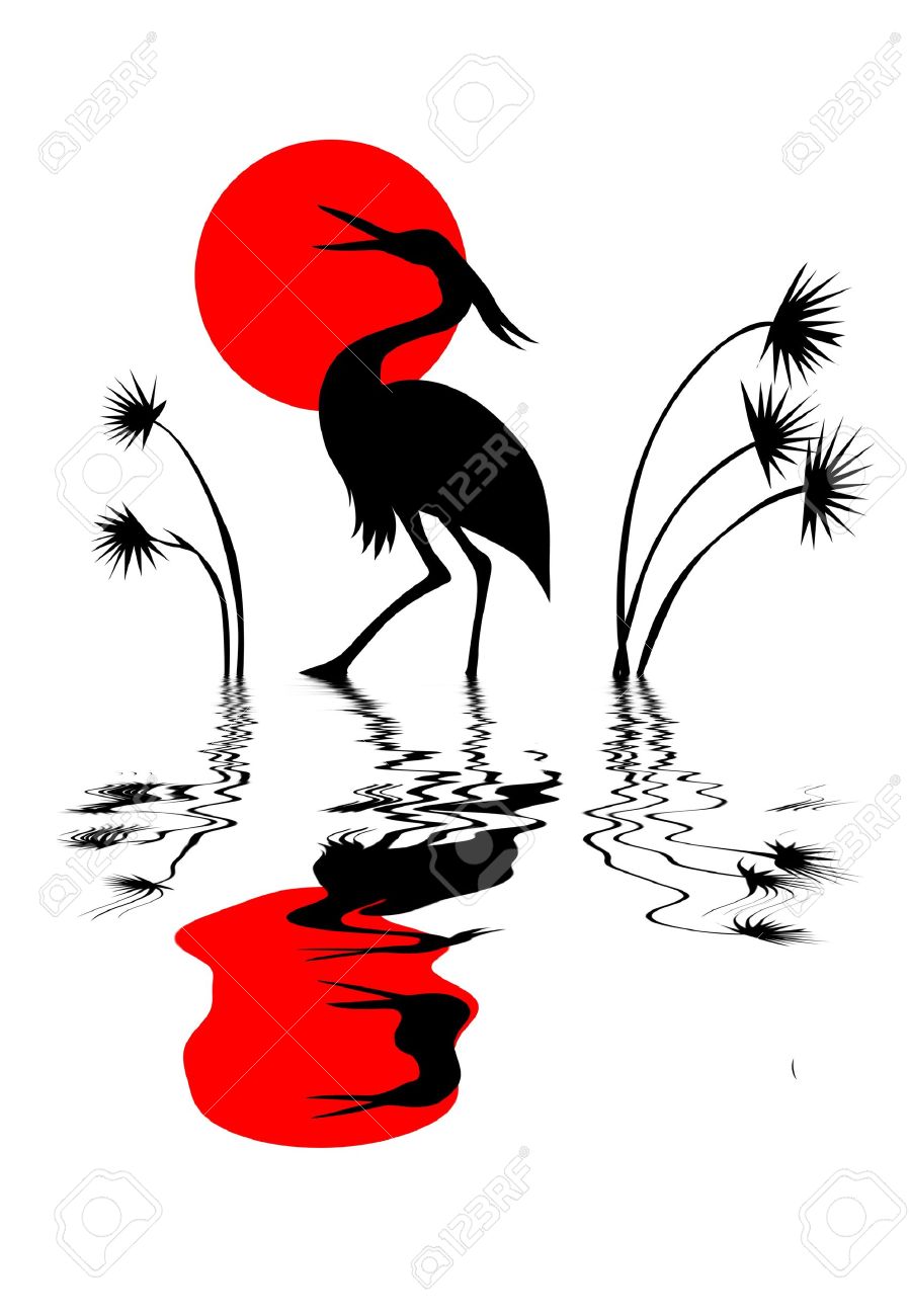 899x1300 Japanese Crane Clipart Silhouette 3639524