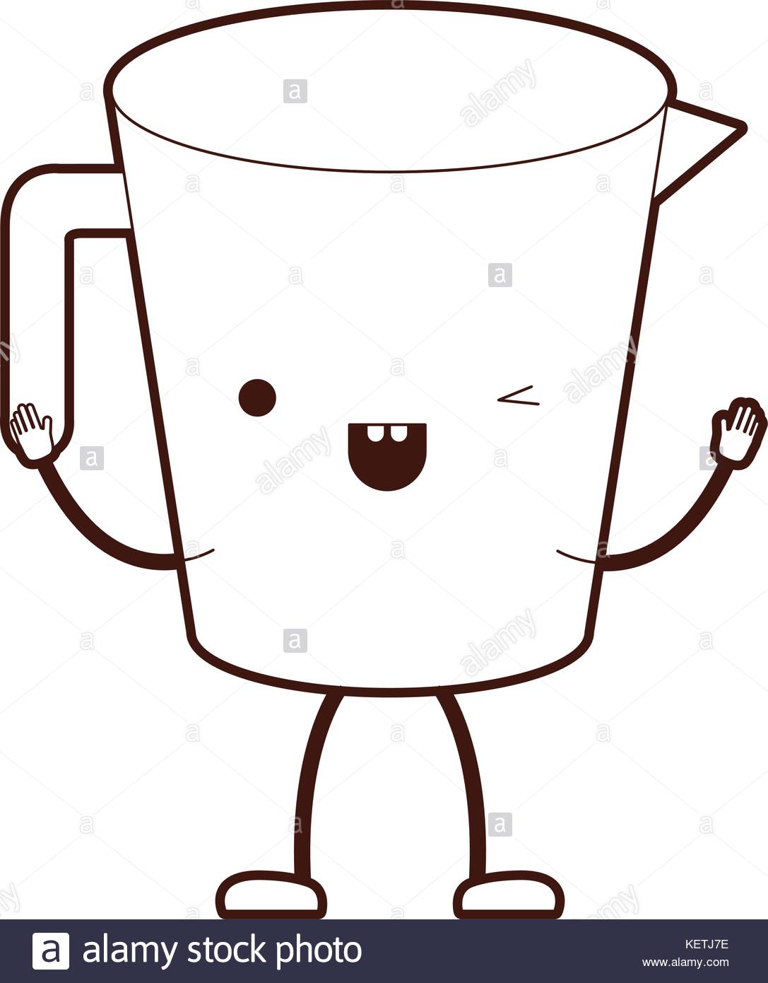 1087x1390 Jar With Handle Cartoon Brown Silhouette Stock Vector Art