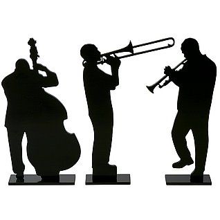 318x318 Deko Silhouetten Kubanische Musiker Kreativ Jazz