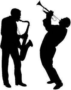 236x298 Jazz Musician Silhouette Cutouts