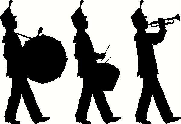 600x411 Band Clipart Free Silhouette