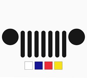 300x271 Jeep Grill Diecut Decal