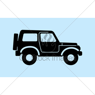 325x325 Jeep Silhouette. Gl Stock Images